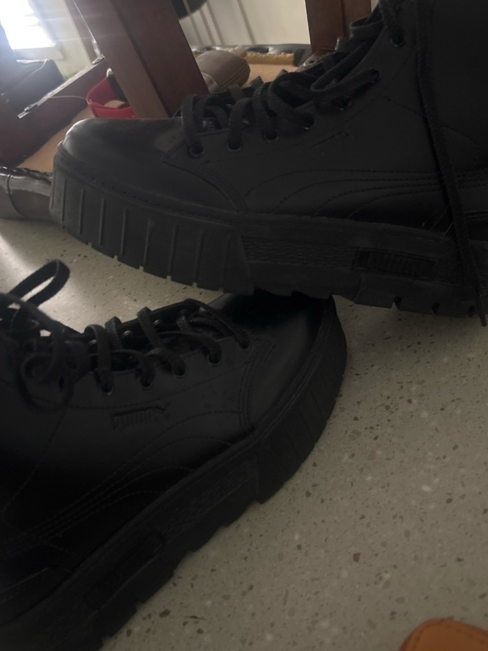 Brand New 🔥Puma Black Platform Lace-Up Sneakers